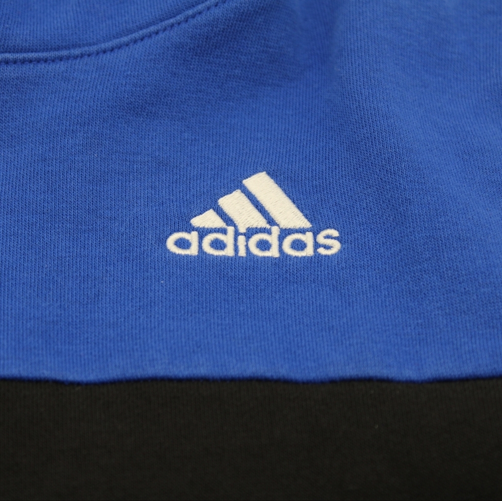Adidas Boys Youth M (10/12) Pullover Hoodie Black Blue White - Picture 4 of 5